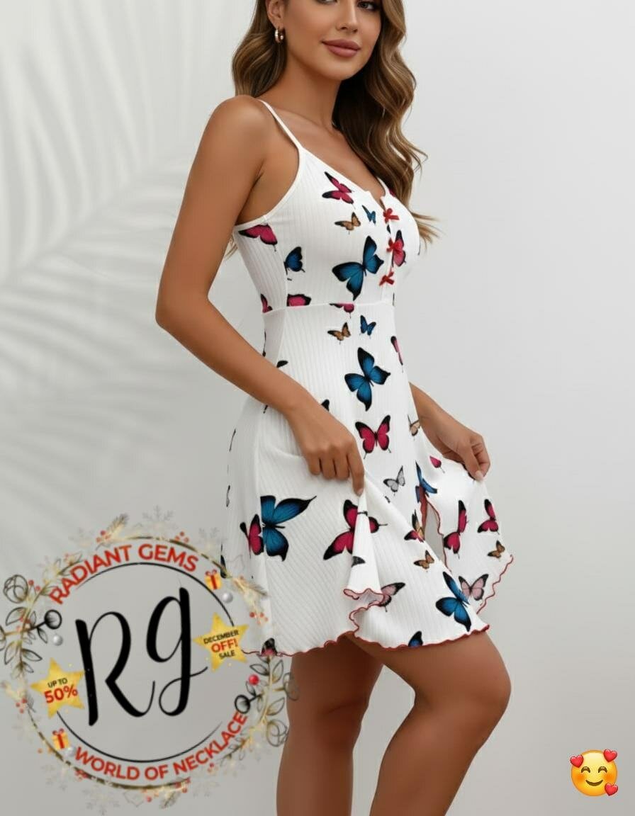 Robe volante papillons chic