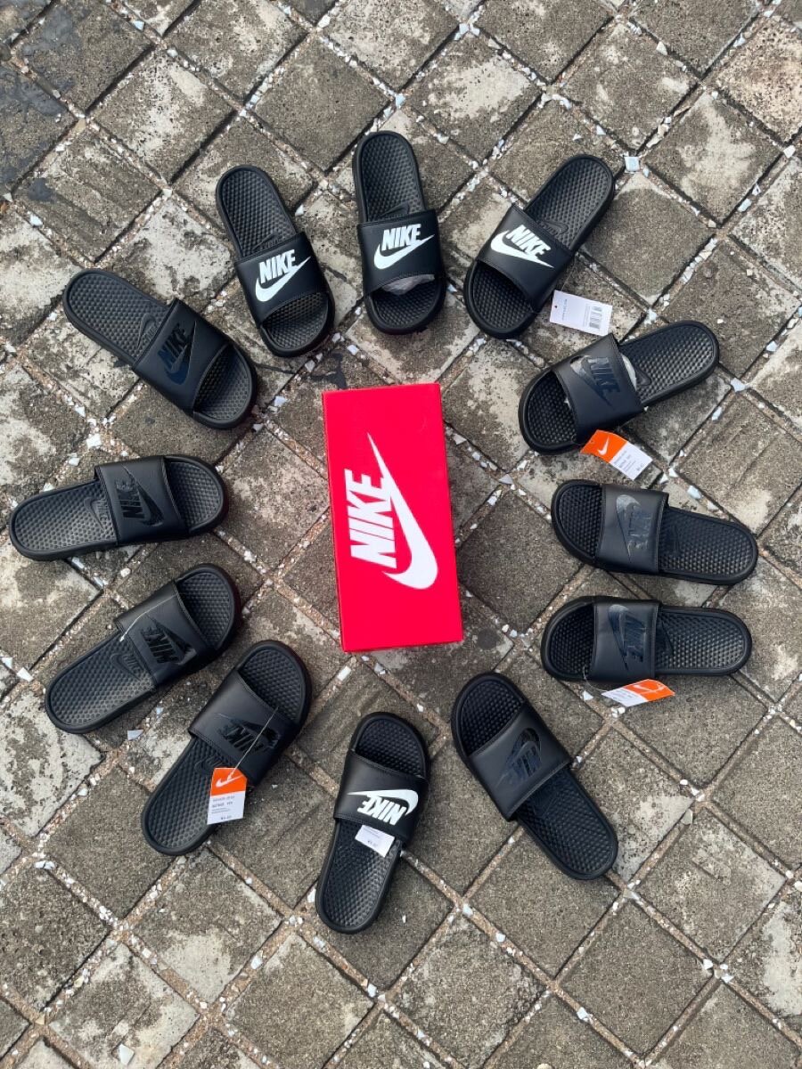 Adidas and Nike slides
