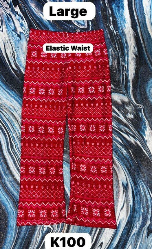 Women's cozy pajama pants red