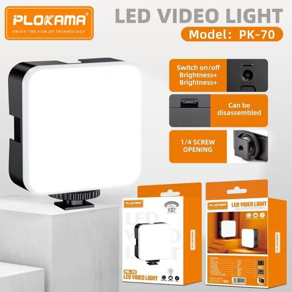 Plokama PK70 Mini Portable LED Light for Photography