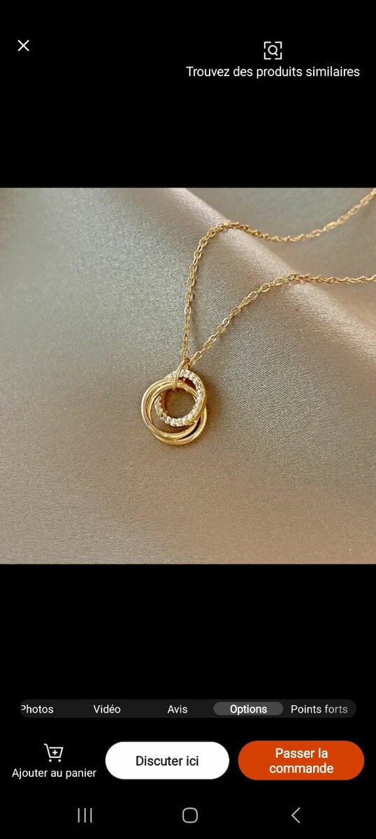 Collier élégance perles dorées