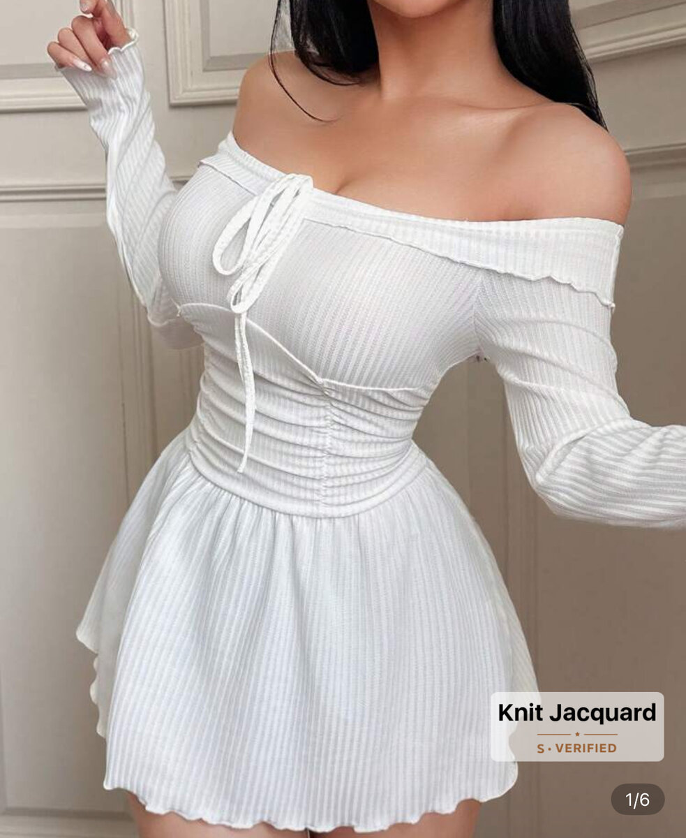 Robe en tricot blanc élégante