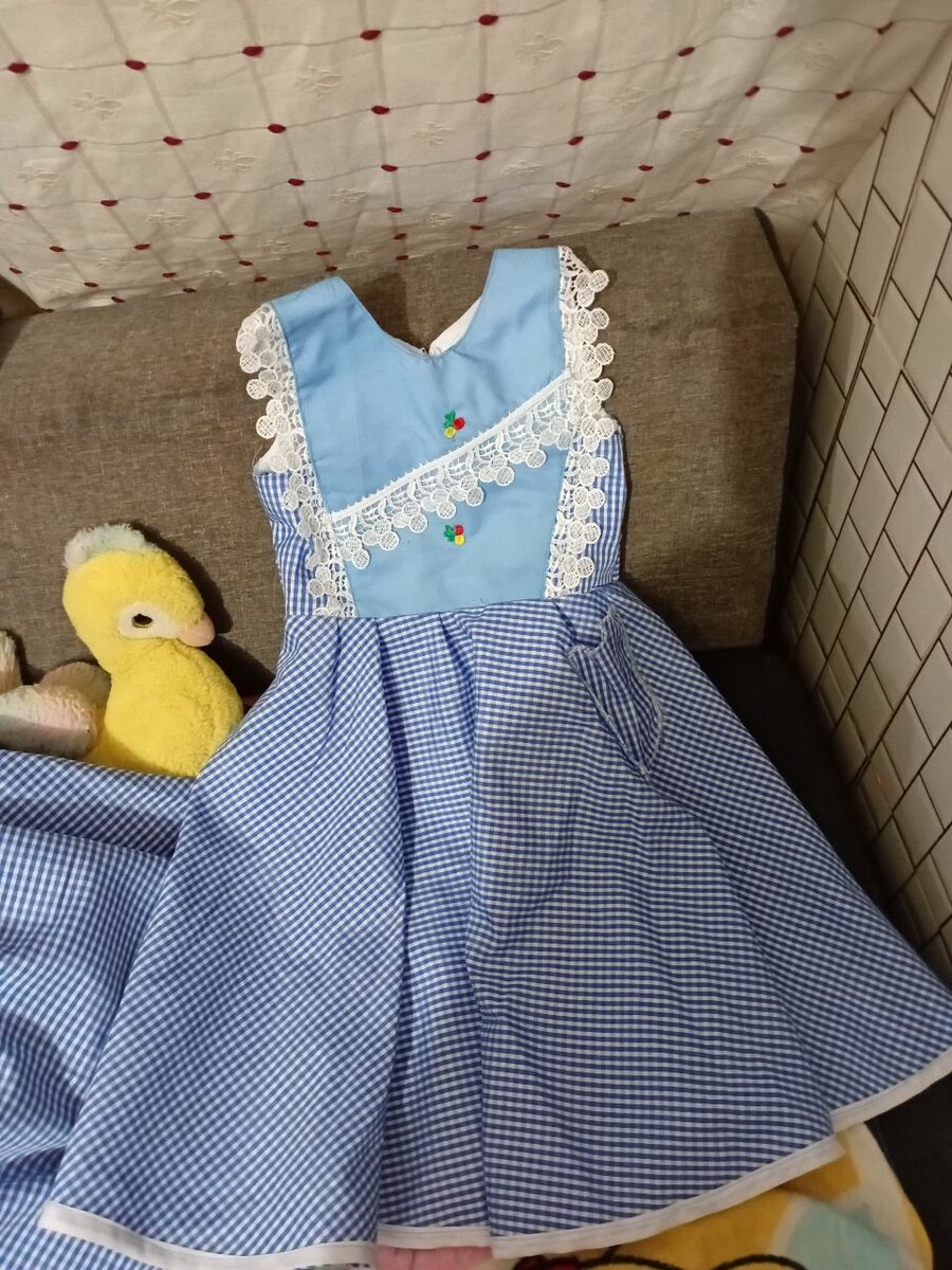 Cute Gingham Girls Dress