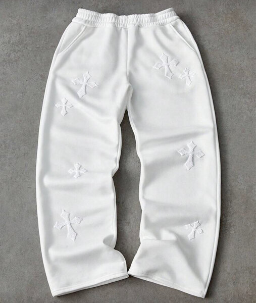 T-shirt et Pantalon Blanc Brodés