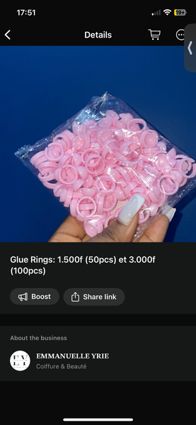 Pink Glue Rings (100pcs)