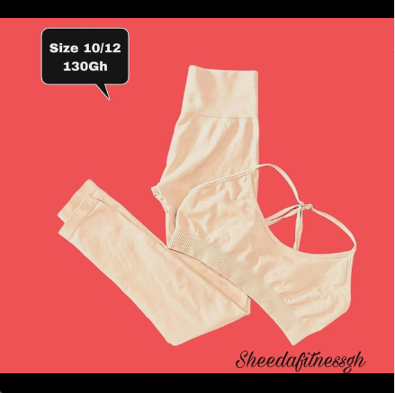 top and leggings beige