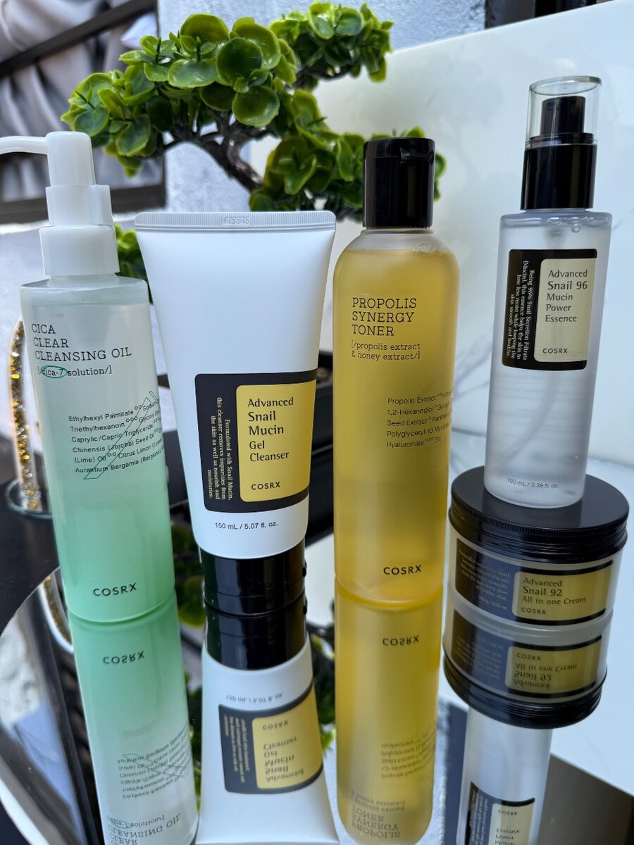 Dr Teals, Medix, Anua, centella, Cosmo, adidas, Vaseline etc