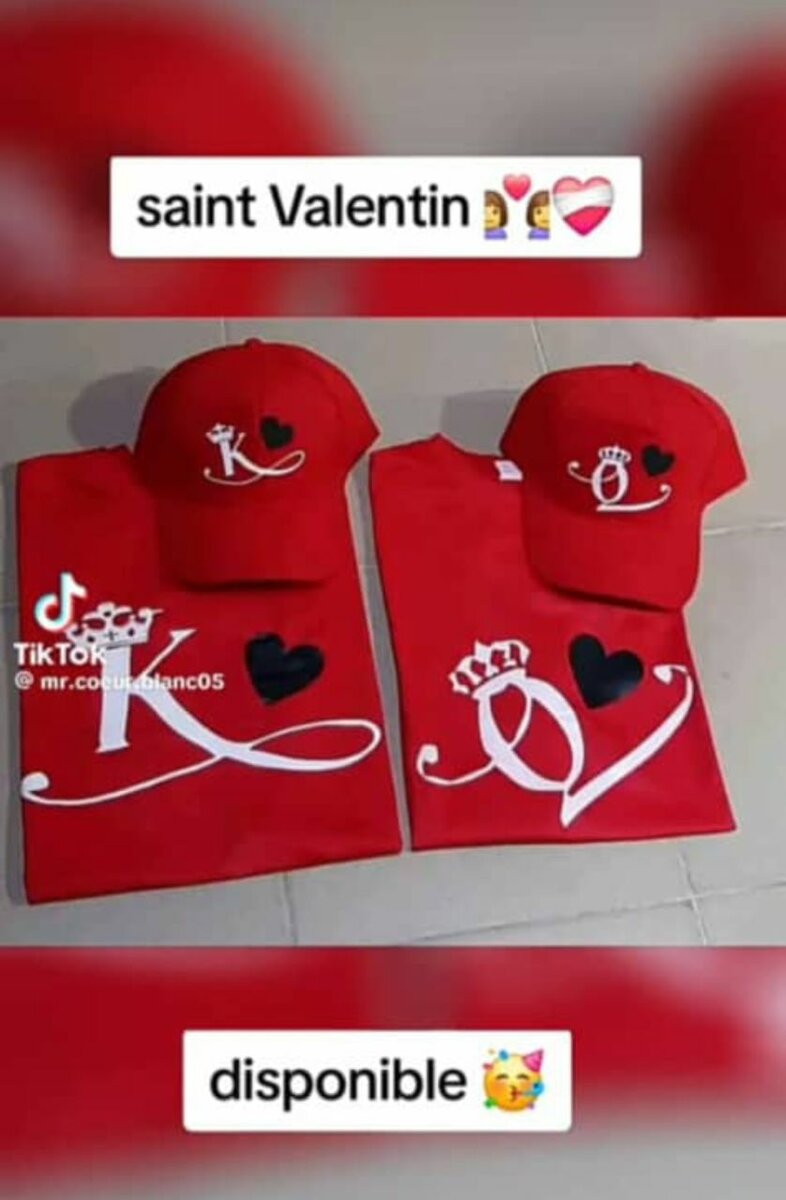 Ensemble T-shirt et Casquette Couple