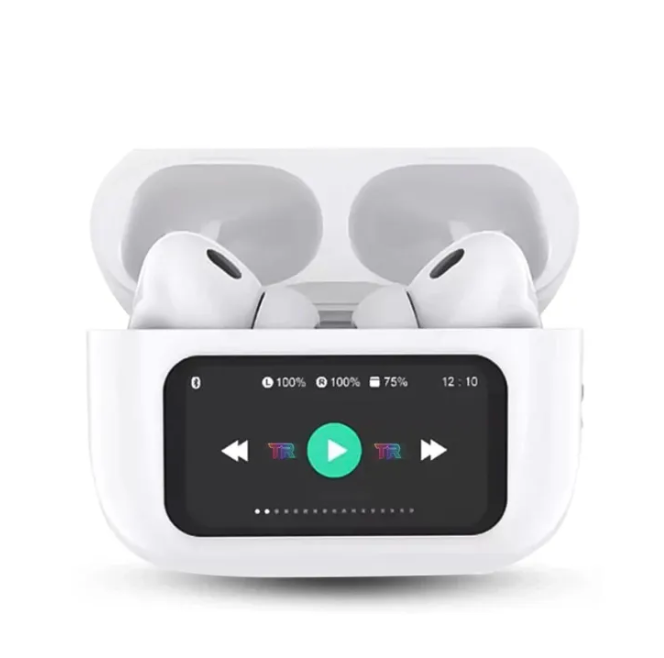 MG AirPods With Display - 2nd Gen AirPods With Screen With Digital Display feature Wireless Heavy Bass Earbuds with Bluetooth 5.0