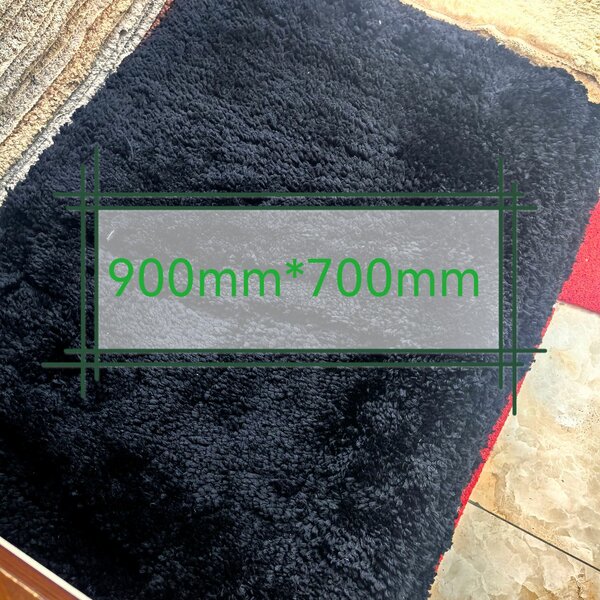 奢华黑色绒毛地毯