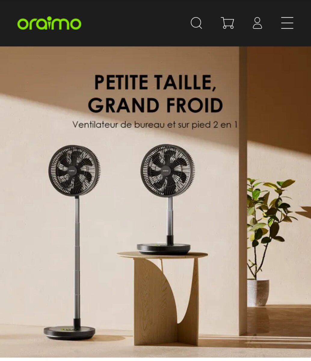 Ventilateur de bureau 2 en 1