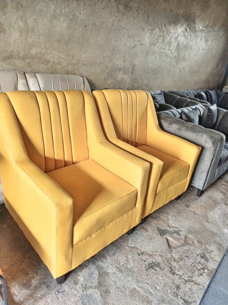 King chairs k3000 one ,L shaded sofa k10500,three seaters