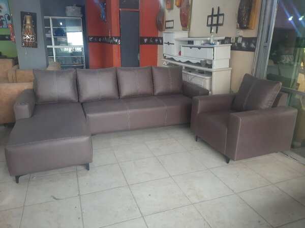 Salon Angle solo marron 6p