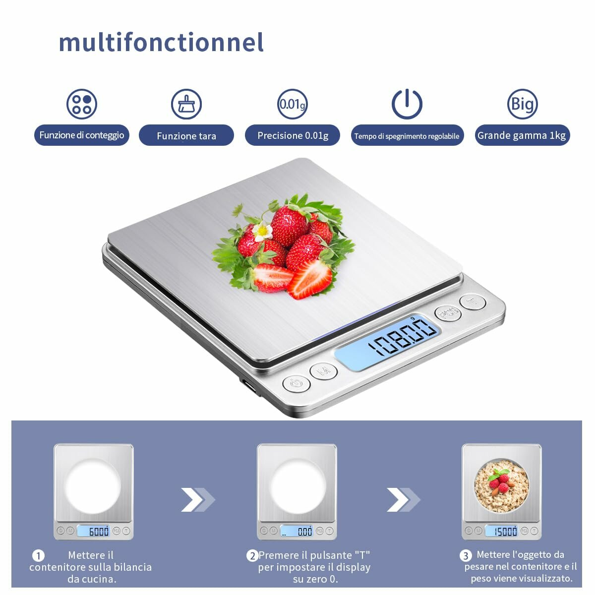 Balance de cuisine 0.5kg/0.01g