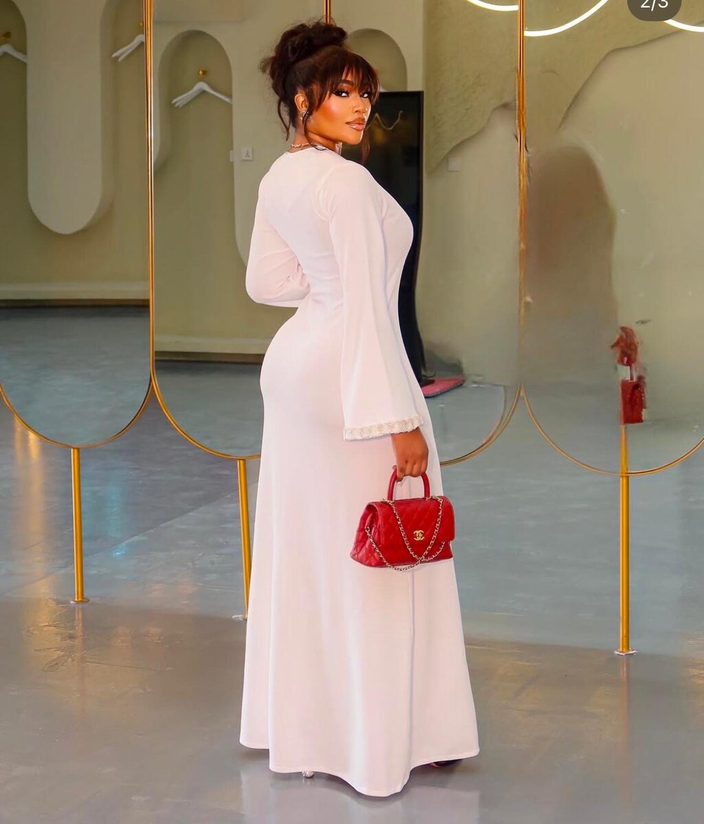 Robe longue élégante blanche