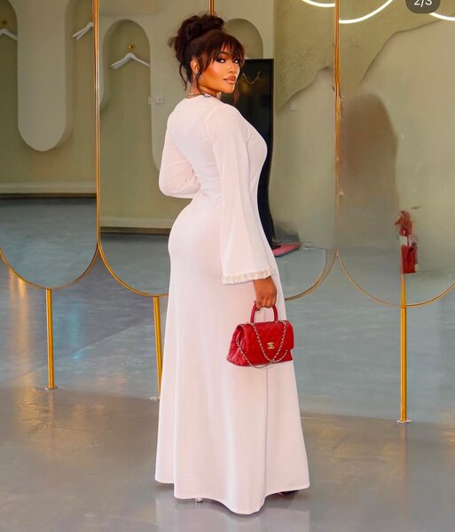 Robe longue élégante blanche