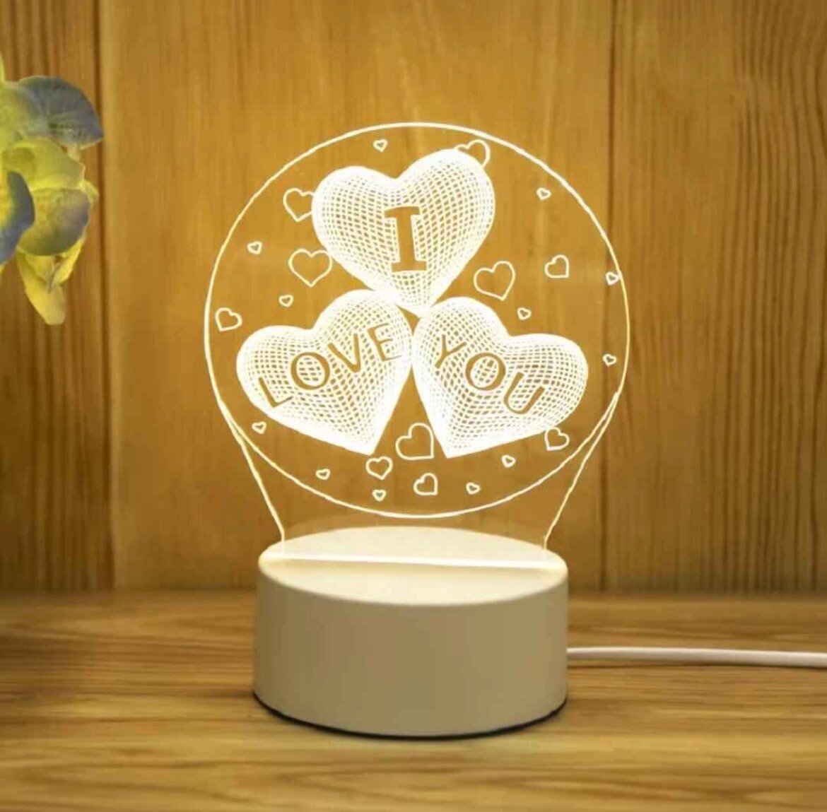 Lampe LED 3D Amour