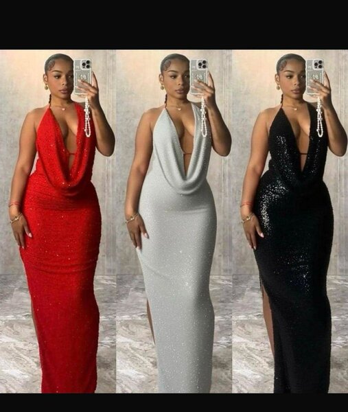 Robe longue soirée glamour