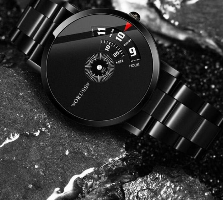Montre Homme Moderne Noire