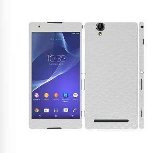 Textured Mobile Skin For Sony Xperia T2 Ultra - White