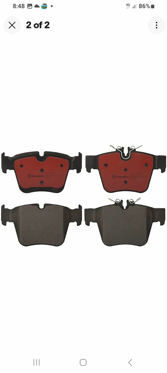 Benz c-class rear brake pads