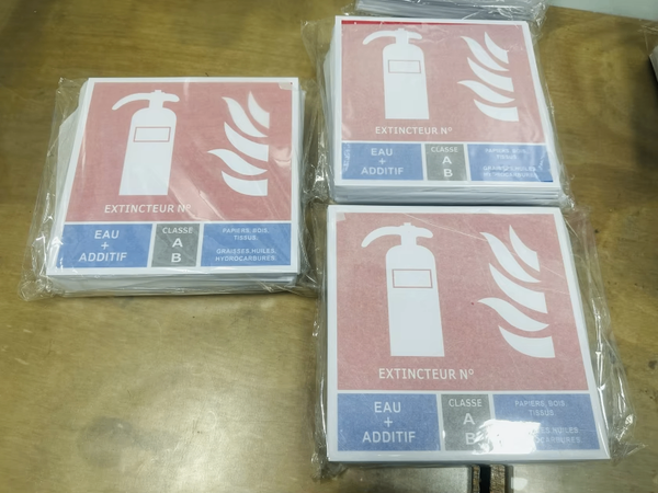 Lot de pancartes extincteurs - Étiquettes sécurité incendie