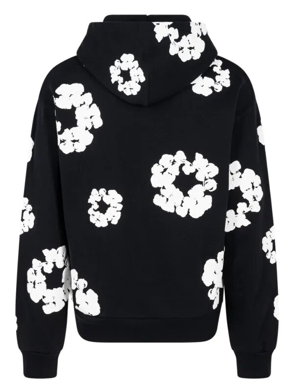 printed "Cotton Wreath" hoodie