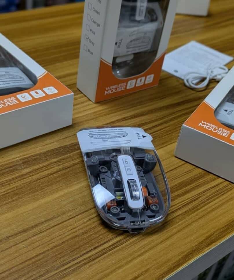 Souris sans fil transparente