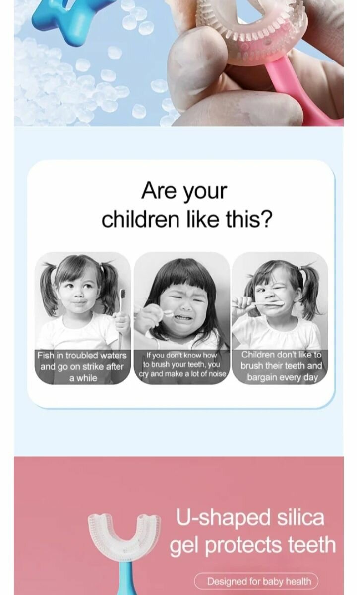 U shaped toddlers toothbrush