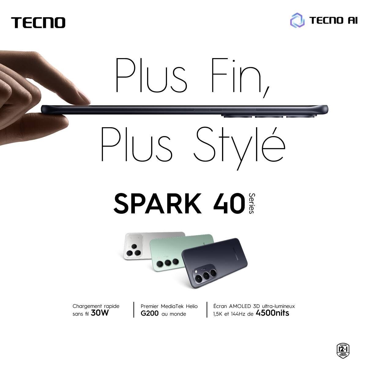 Téléphone Tecno Spark 40 Pro