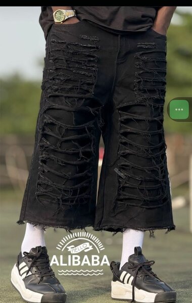 Pantalon large déchiré style urbain