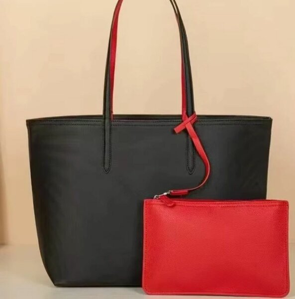 Sac cabas en cuir avec pochette