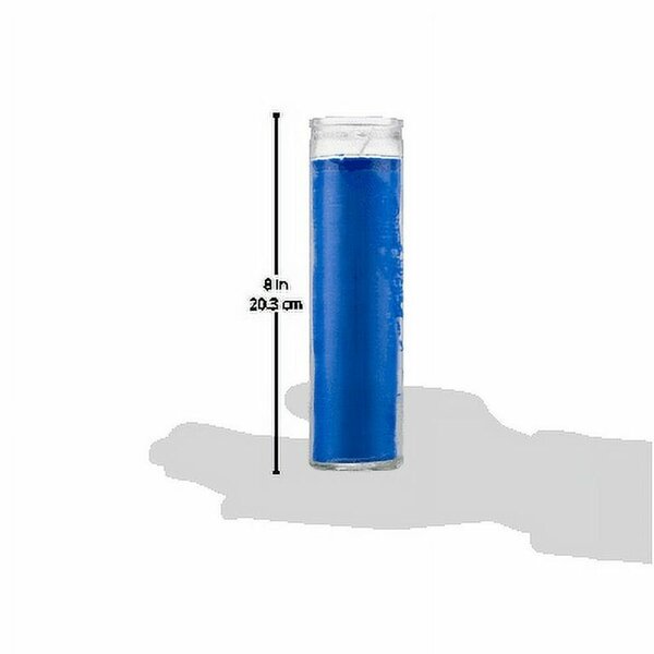 Bougie en cire bleue 8 pouces