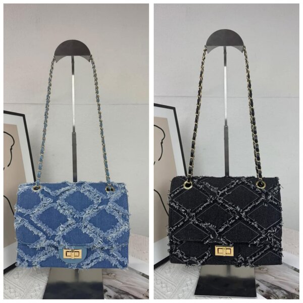 Sac bandoulière en denim chic