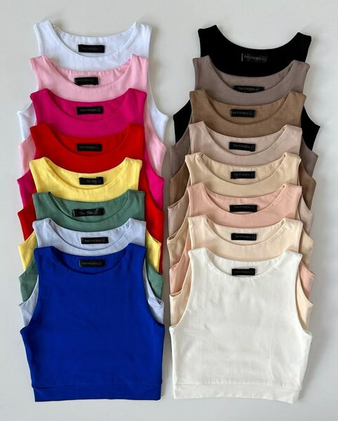 Débardeur femme en coton coloré