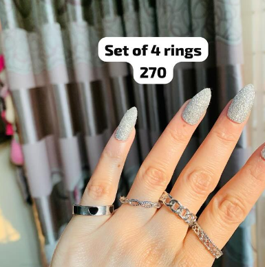 Set of 4 rings