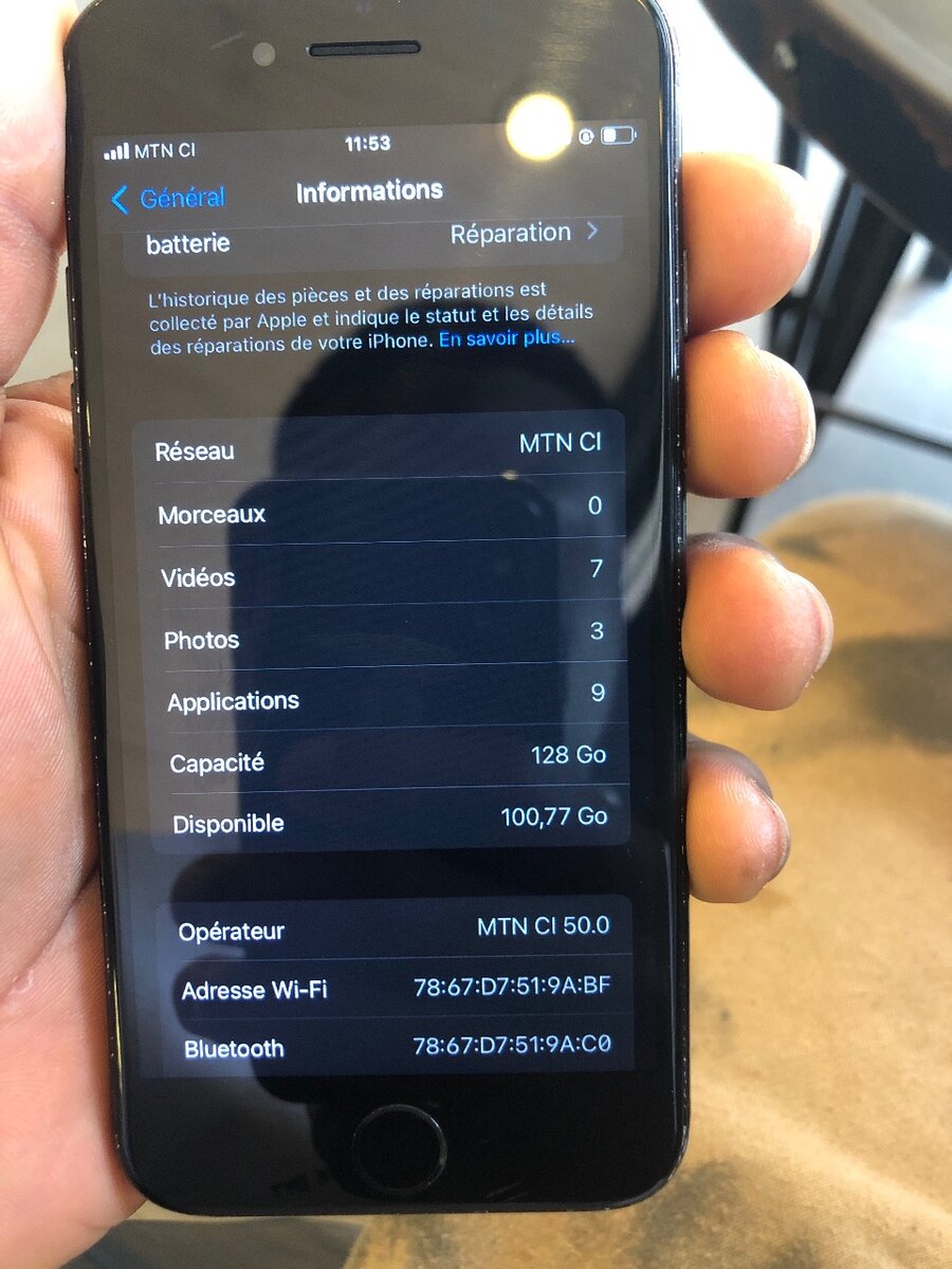 iPhone 7 Noir  128 Go