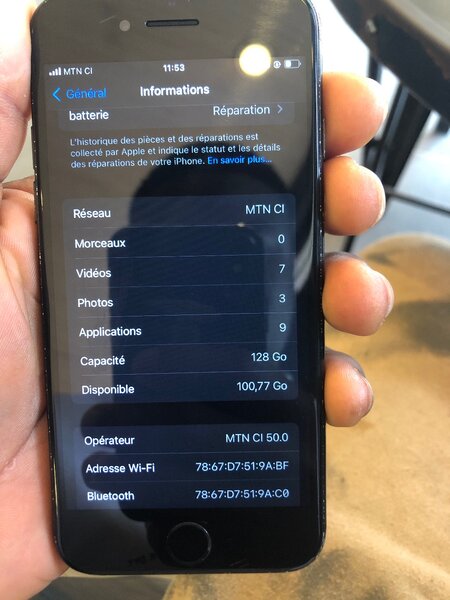 iPhone 7 Noir  128 Go