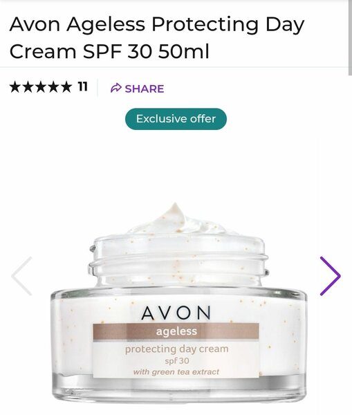 Avon ageless protecting day cream