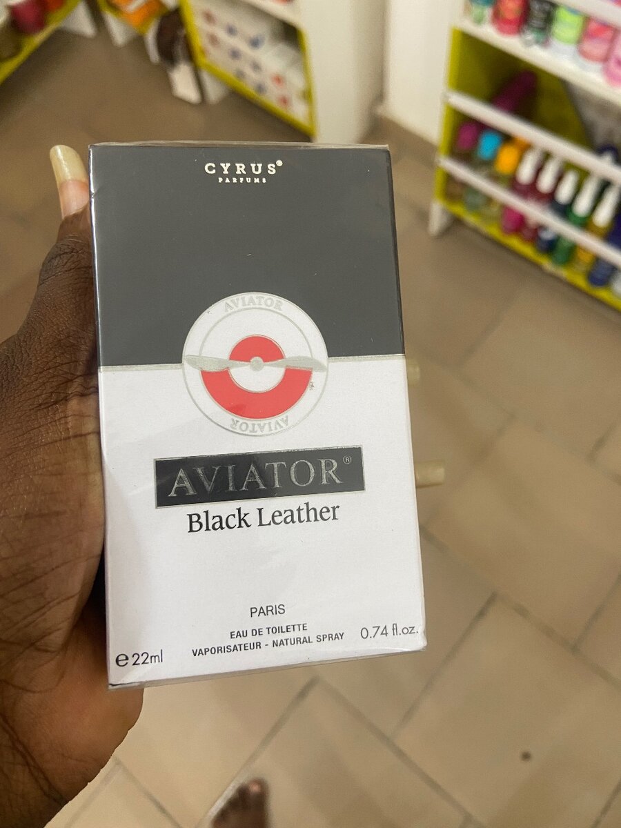 Cyrus Aviator Black Leather