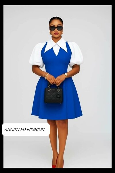 Robe élégante à manches bouffantes