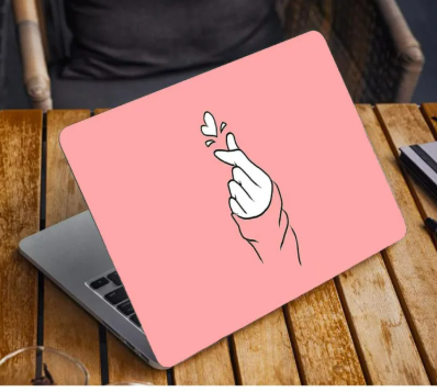 I purple you - BTS - BTS Army - Girl hand Heart Laptop Skin Vinyl Sticker Decal, 12 13 13.3 14 15 15.4 15.6 inch Laptop Skin Sticker Cover Art Decal Protector Fits All Laptops