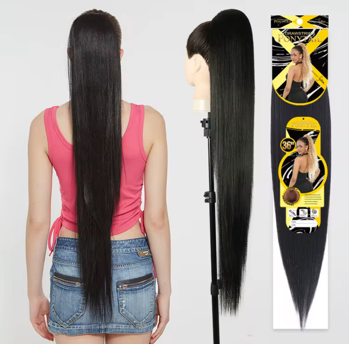 Postiche Queue de Cheval 36''