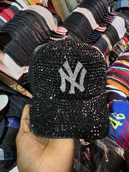 Casquette Strass Noir