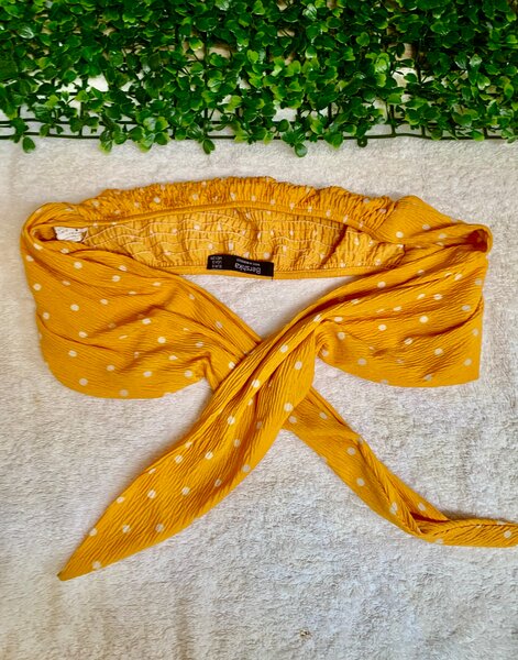 Haut bandeau jaune à pois