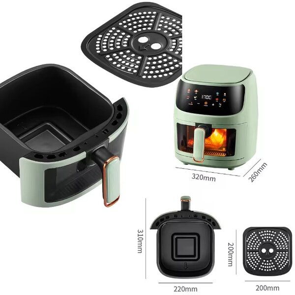 8L Visible Hot Air Electric Fryer