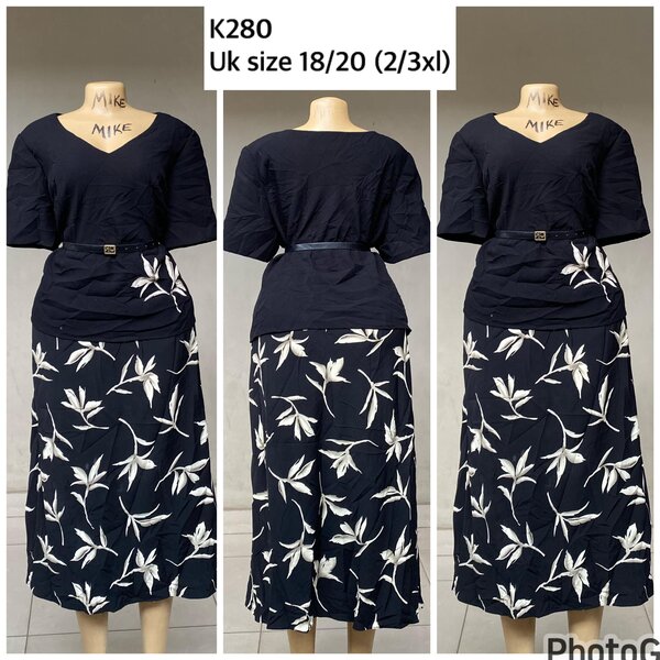 black t-shirt and skirt