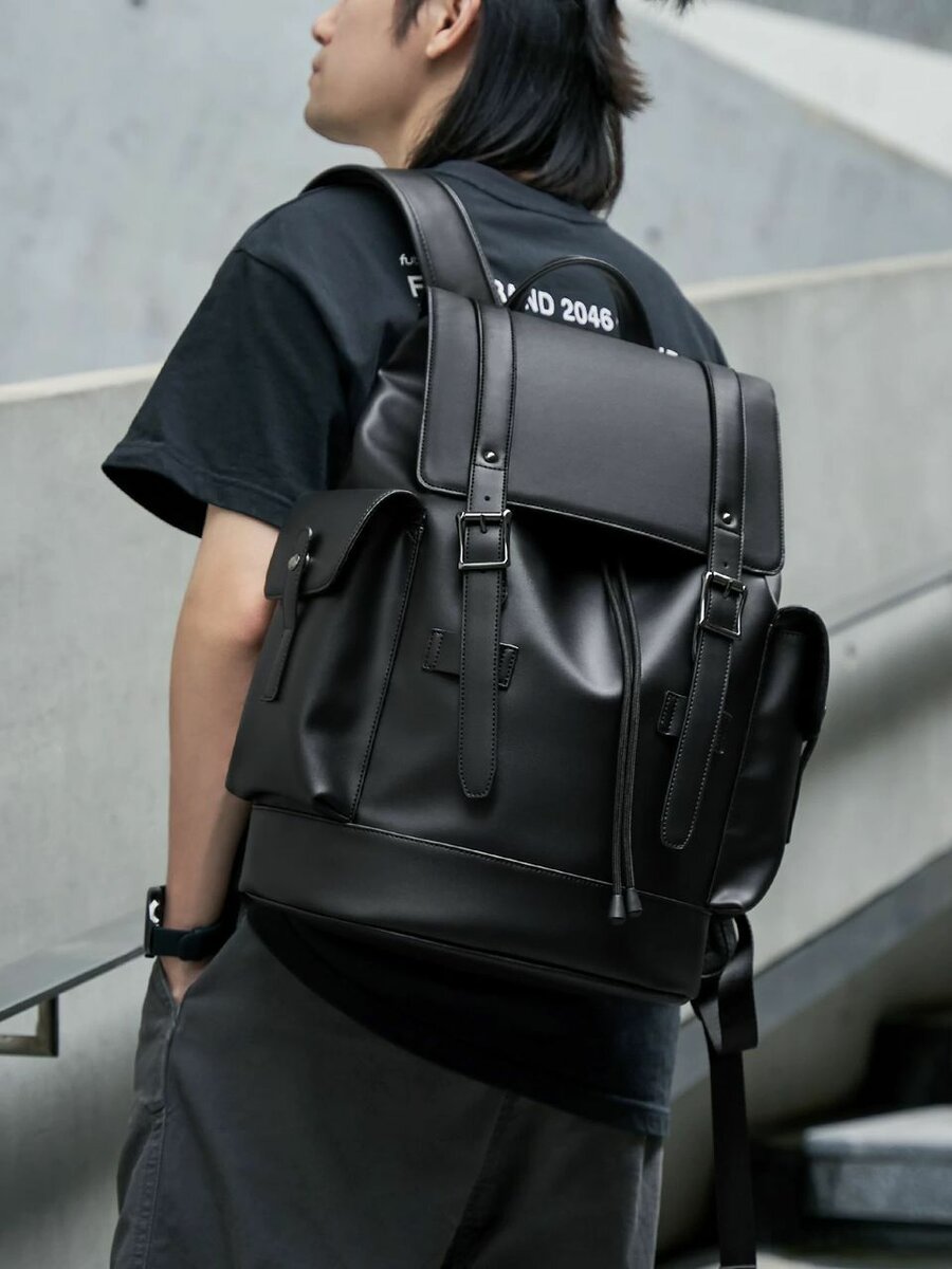 Solid leather backpacks