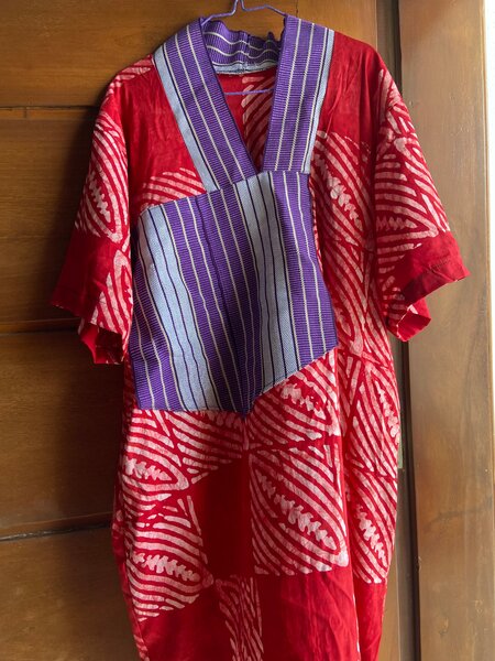 Mini boubou pour femme en wax