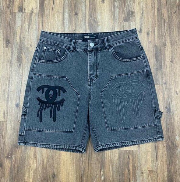 Shorts denim avec motif tendance